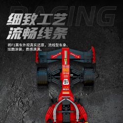 Souzosha F3607 Xếp hình lắp ráp ghép mô hình Xe đua công thức 1 màu đỏ