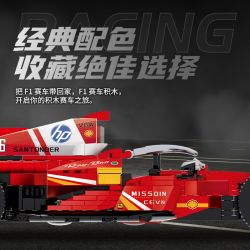 Souzosha F3607 Xếp hình lắp ráp ghép mô hình Xe đua công thức 1 màu đỏ