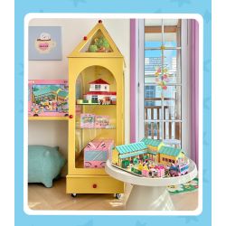 Keeppley K20642 Xếp hình lắp ráp ghép mô hình Crayon Shin-chan: Nhà máy bánh quy núi cá sấu