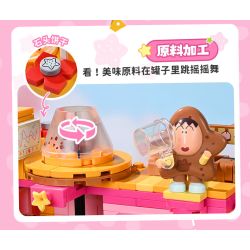 Keeppley K20642 Xếp hình lắp ráp ghép mô hình Crayon Shin-chan: Nhà máy bánh quy núi cá sấu