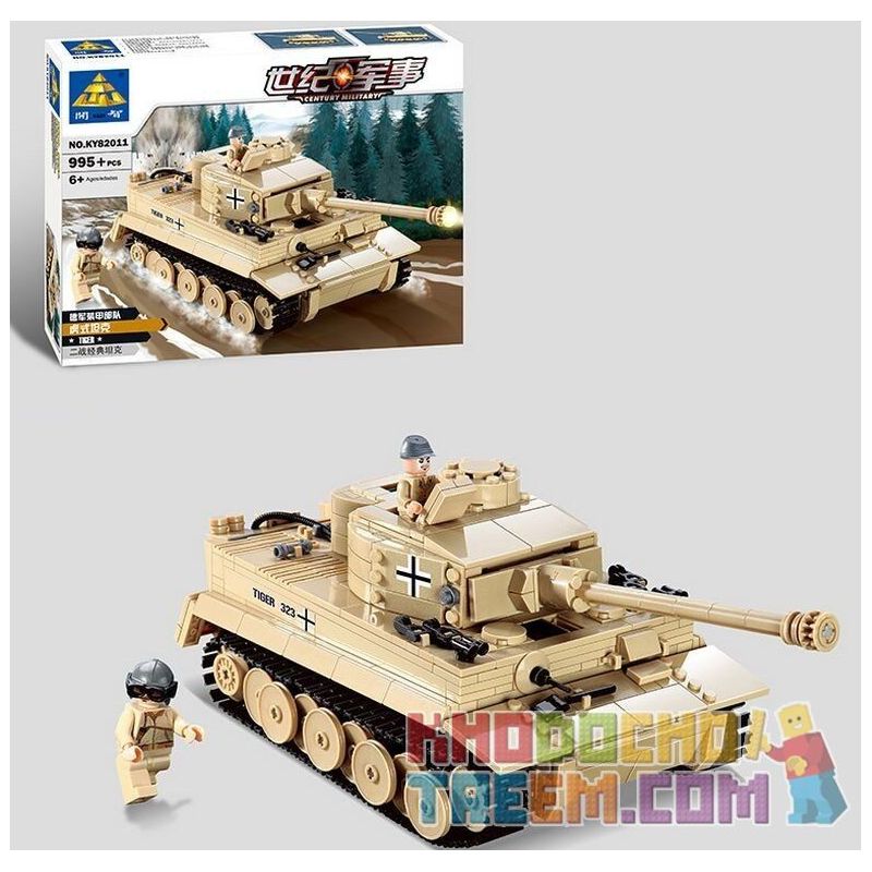 Kazi KY82011 82011 non XE TĂNG ĐỨC CON HỔ bộ đồ chơi xếp lắp