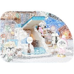 Keeppley K21410 Xếp hình lắp ráp ghép mô hình Hành trình kỳ diệu của Halolo: Tắm sữa ấm