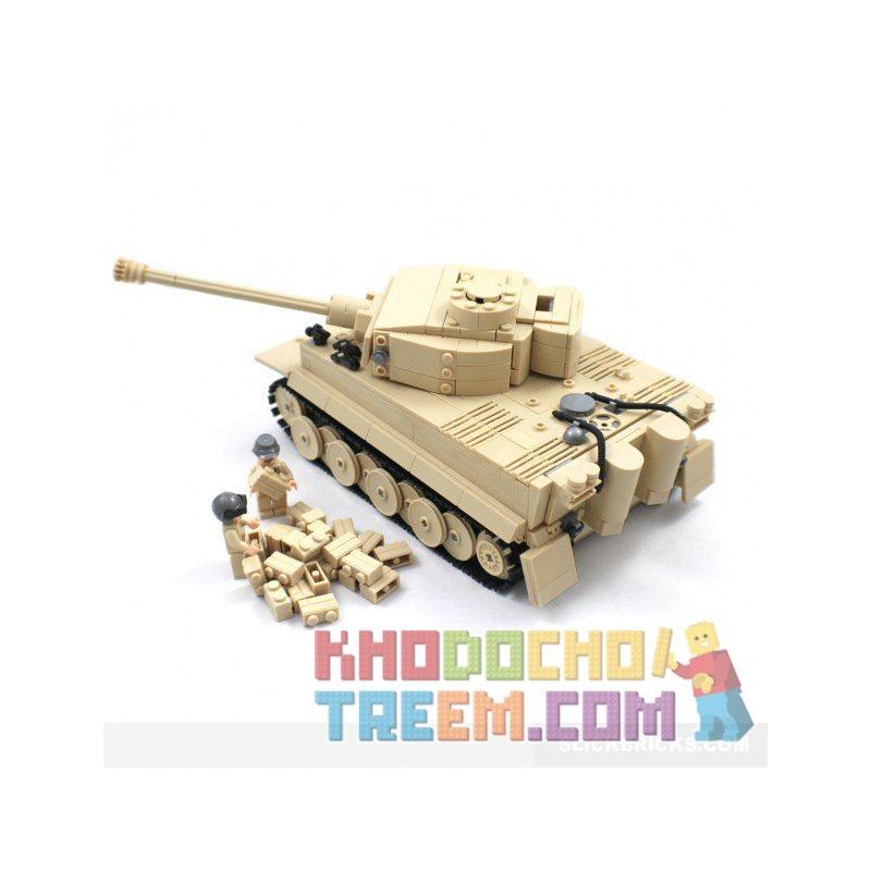 Kazi KY82011 82011 non  XE TĂNG ĐỨC CON HỔ bộ đồ chơi xếp lắp ráp ghép mô hình Century Military CENTURY MILITARY TIGER Quân Đội Thế Kỷ 995 khối