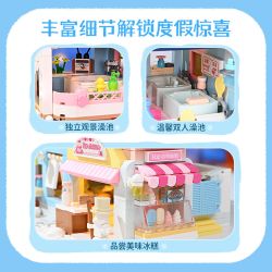 Keeppley K21410 Xếp hình lắp ráp ghép mô hình Hành trình kỳ diệu của Halolo: Tắm sữa ấm