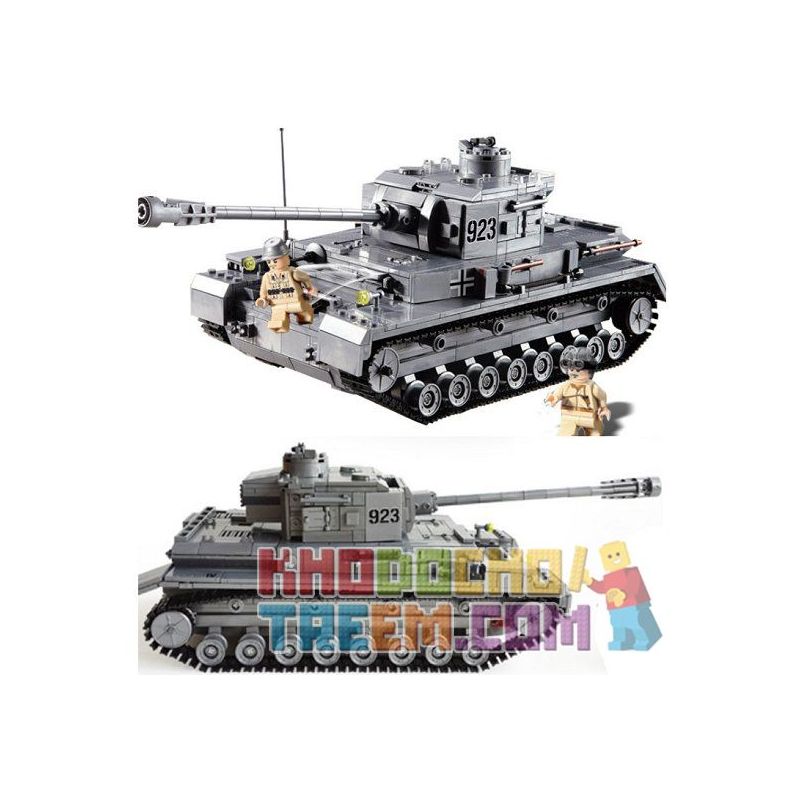 Kazi KY82010 82010 non Lego XE TĂNG ĐỨC CON BÁO 4 bộ đồ chơi xếp lắp ráp ghép mô hình Century Military CENTURY MILITARY PANZERKAMPFWAGEN IV Quân Đội Thế Kỷ 1193 khối
