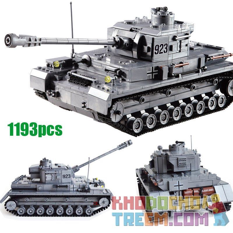 Kazi KY82010 82010 non  XE TĂNG ĐỨC CON BÁO 4 bộ đồ chơi xếp lắp ráp ghép mô hình Century Military CENTURY MILITARY PANZERKAMPFWAGEN IV Quân Đội Thế Kỷ 1193 khối