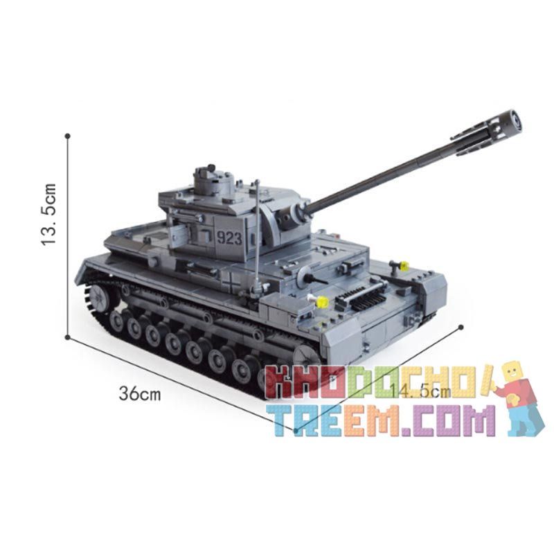Kazi KY82010 82010 non  XE TĂNG ĐỨC CON BÁO 4 bộ đồ chơi xếp lắp ráp ghép mô hình Century Military CENTURY MILITARY PANZERKAMPFWAGEN IV Quân Đội Thế Kỷ 1193 khối