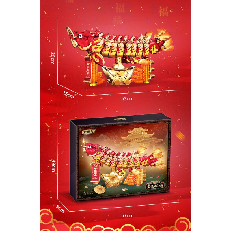 Souzosha 212242 Xếp hình lắp ráp ghép mô hình Cá vàng tặng quà tốt lành