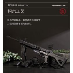 construction industry D191.01 Xếp hình lắp ráp ghép mô hình Công nghiệp xây dựng súng trường tấn công QBZ191 1:1