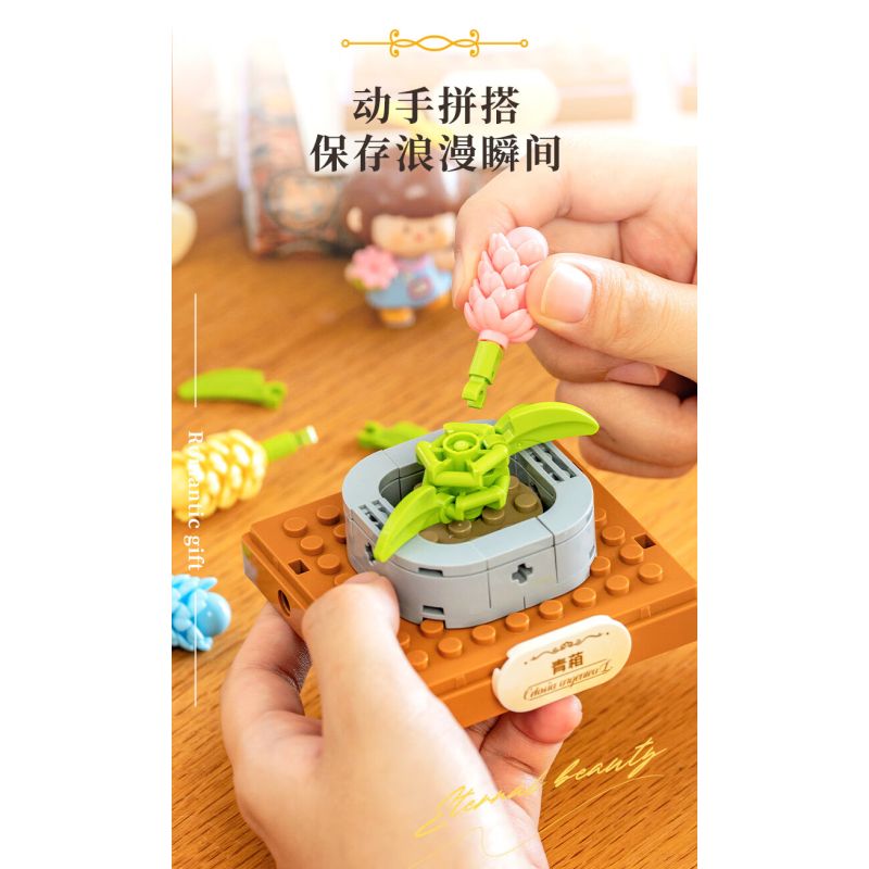 Femibox S5443 Xếp hình lắp ráp ghép mô hình 12 loại hình minh họa thực vật