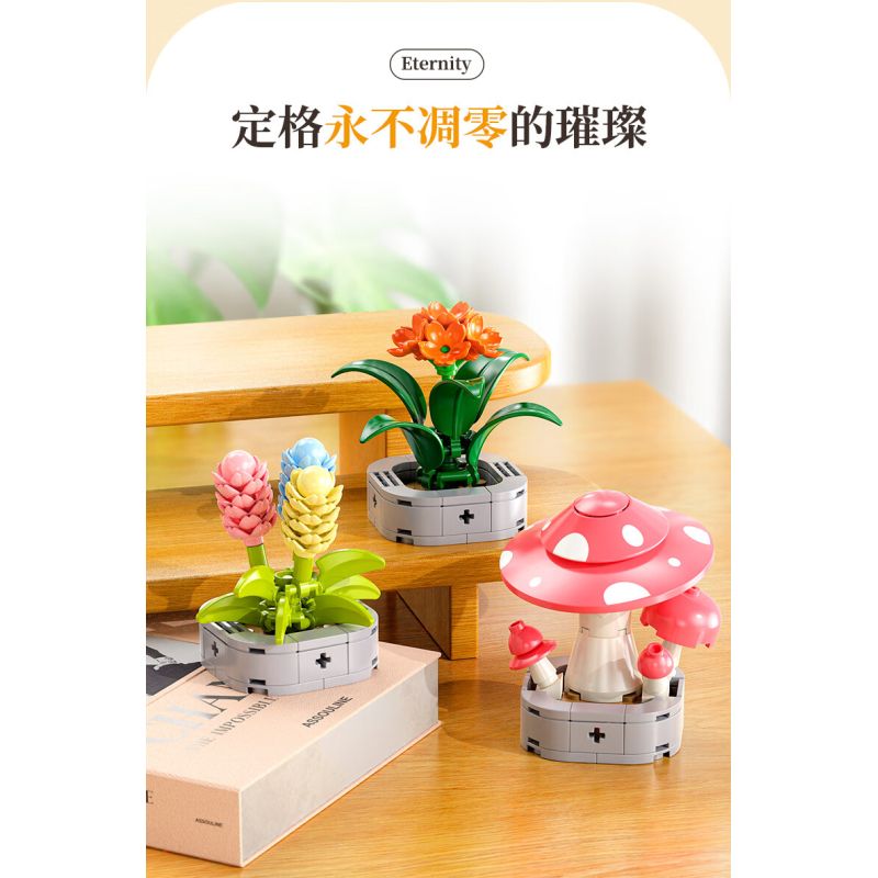 Femibox S5443 Xếp hình lắp ráp ghép mô hình 12 loại hình minh họa thực vật