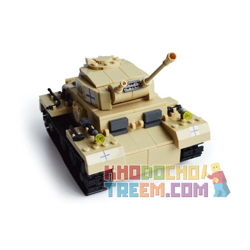 Kazi KY82008 82008 non  XE TĂNG ĐỨC CON BÁO 3 bộ đồ chơi xếp lắp ráp ghép mô hình Century Military CENTURY MILITARY PANZERKAMPFWAGER III Quân Đội Thế Kỷ 548 khối