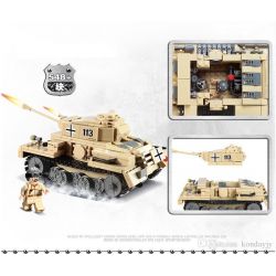 Kazi KY82008 82008 non  XE TĂNG ĐỨC CON BÁO 3 bộ đồ chơi xếp lắp ráp ghép mô hình Century Military CENTURY MILITARY PANZERKAMPFWAGER III Quân Đội Thế Kỷ 548 khối