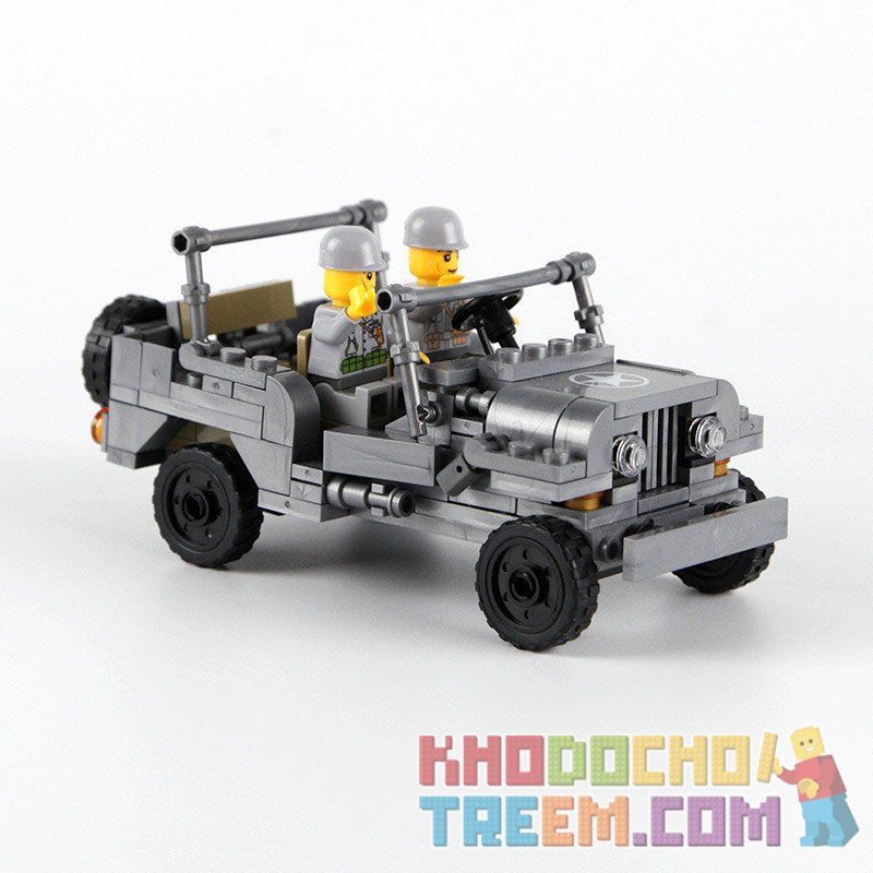 FUNLINK 61||0011 Kazi KY82007 82007 non  XE JEEP bộ đồ chơi xếp lắp ráp ghép mô hình Century Military CENTURY MILITARY JEEP Quân Đội Thế Kỷ 199 khối