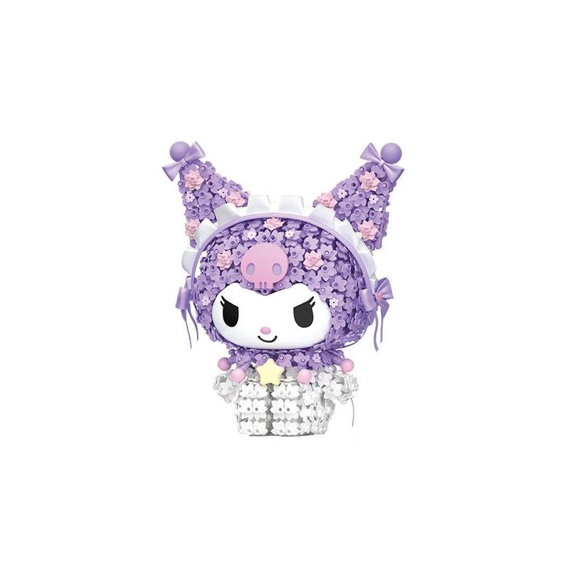 Gekkosha 803308 Xếp hình lắp ráp ghép mô hình Hình dáng cụm hoa Sanrio: Đêm đầy sao hoa hồng, Kurome