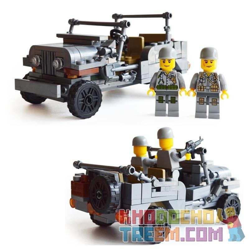 FUNLINK 61||0011 Kazi KY82007 82007 non  XE JEEP bộ đồ chơi xếp lắp ráp ghép mô hình Century Military CENTURY MILITARY JEEP Quân Đội Thế Kỷ 199 khối