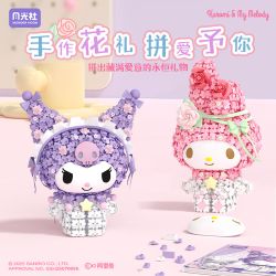 Gekkosha 803308 Xếp hình lắp ráp ghép mô hình Hình dáng cụm hoa Sanrio: Đêm đầy sao hoa hồng, Kurome