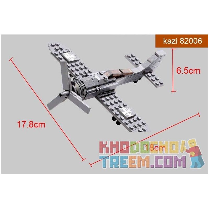 Kazi KY82006 82006 non  MÁY BAY CHIẾN ĐẤU bộ đồ chơi xếp lắp ráp ghép mô hình Century Military CENTURY MILITARY FW190 FIGHTER PLANE Quân Đội Thế Kỷ 87 khối