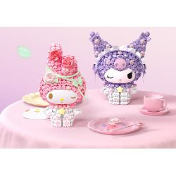 Gekkosha 803309 Xếp hình lắp ráp ghép mô hình Hình dáng chùm hoa Sanrio: Giai điệu ngôn ngữ sao hồng