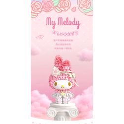 Gekkosha 803309 Xếp hình lắp ráp ghép mô hình Hình dáng chùm hoa Sanrio: Giai điệu ngôn ngữ sao hồng