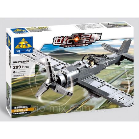 Kazi KY82005 82005 non  MÁY BAY CHIẾN ĐẤU bộ đồ chơi xếp lắp ráp ghép mô hình Century Military CENTURY MILITARY FW190 FIGHTER PLANE Quân Đội Thế Kỷ 299 khối