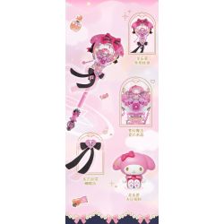 Gekkosha 803311 Xếp hình lắp ráp ghép mô hình Đũa phép giấc mơ ngôi sao Sanrio: Phép thuật bóng tối Kuromi