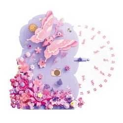 Gekkosha 804264 Xếp hình lắp ráp ghép mô hình Lịch Vạn Niên Hoa Tình Yêu: Hoa Cùng Bóng Bướm