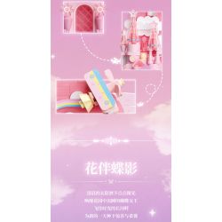 Gekkosha 804264 Xếp hình lắp ráp ghép mô hình Lịch Vạn Niên Hoa Tình Yêu: Hoa Cùng Bóng Bướm