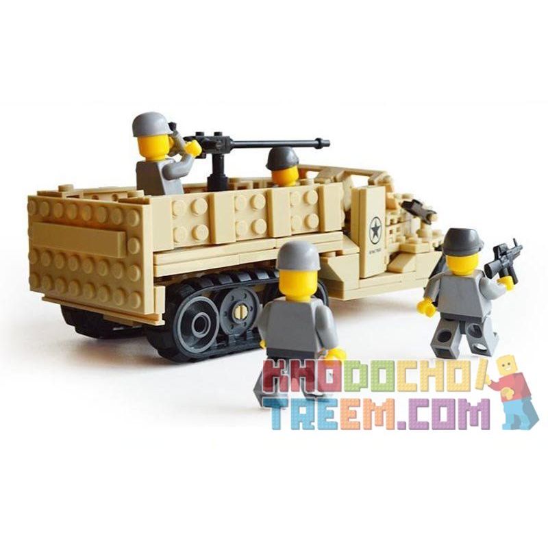 Kazi KY82003 82003 non  XE TẢI NỬA BÁNH XÍCH bộ đồ chơi xếp lắp ráp ghép mô hình Century Military CENTURY MILITARY M2 HALF TRACK Quân Đội Thế Kỷ 205 khối