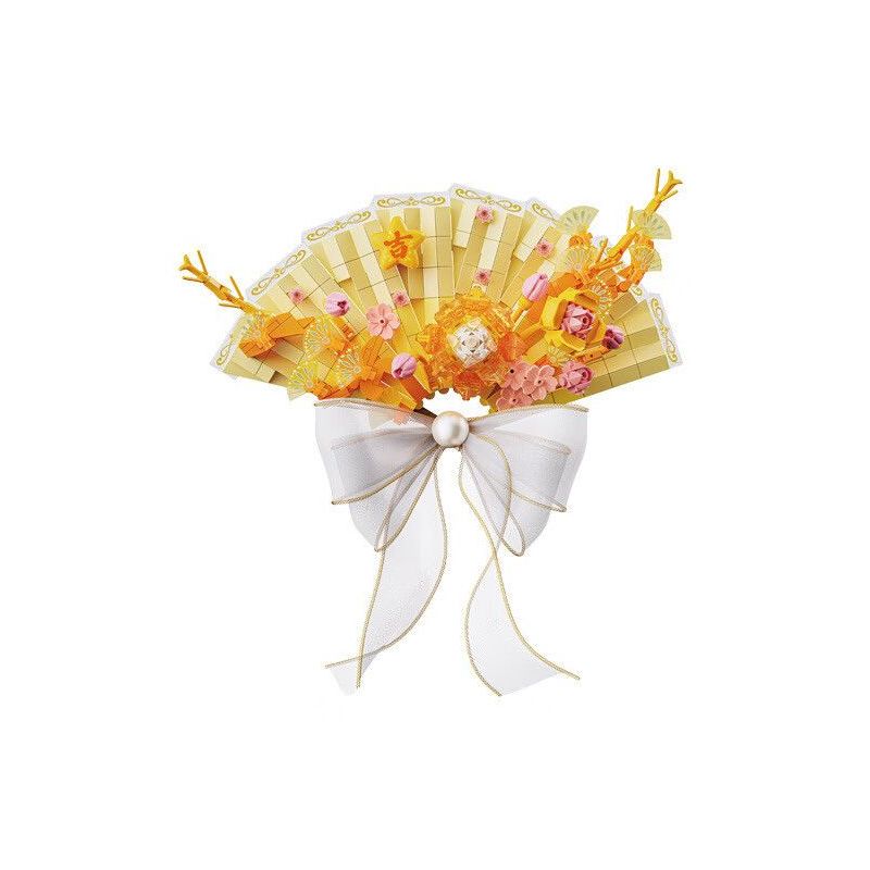 Gekkosha 802821 Xếp hình lắp ráp ghép mô hình Quạt hoa cầu nguyện: Fei Hua Ling Mai