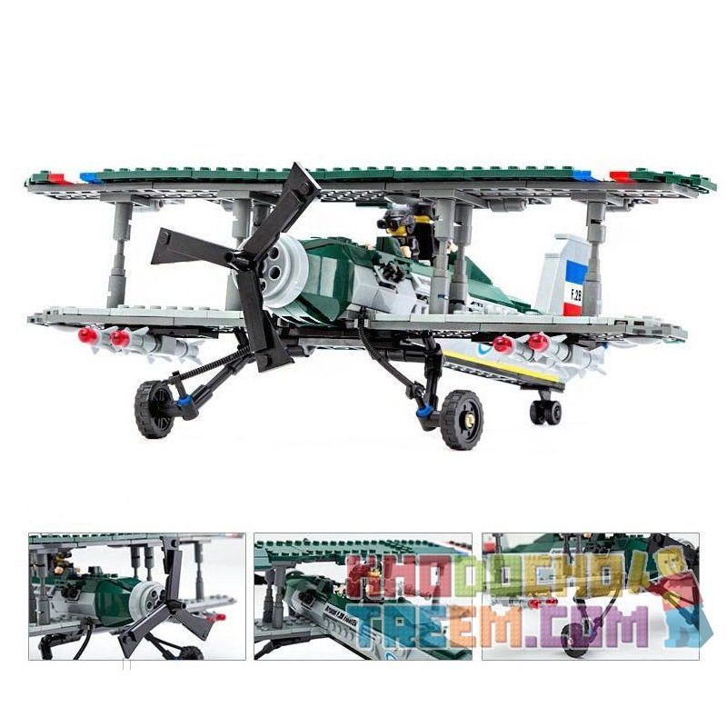 Kazi KY82002 82002 non  MÁY BAY CHIẾN ĐẤU bộ đồ chơi xếp lắp ráp ghép mô hình Century Military CENTURY MILITARY BRISTOL F.2B FIGHTER Quân Đội Thế Kỷ 402 khối