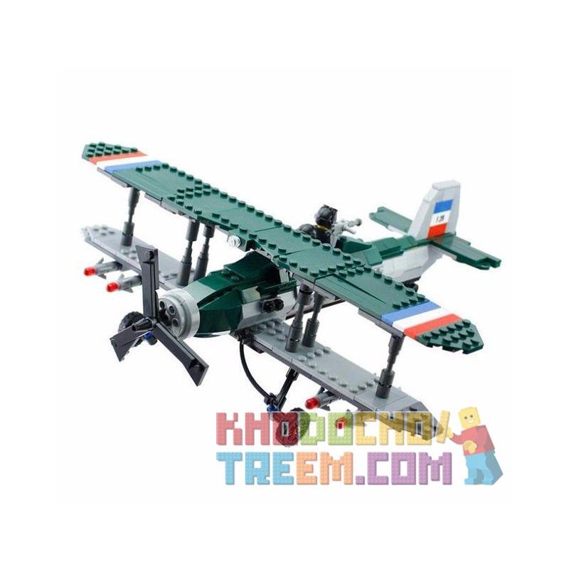 Kazi KY82002 82002 non Lego MÁY BAY CHIẾN ĐẤU bộ đồ chơi xếp lắp ráp ghép mô hình Century Military CENTURY MILITARY BRISTOL F.2B FIGHTER Quân Đội Thế Kỷ 402 khối