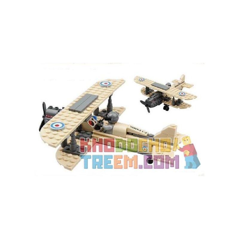Kazi KY82001 82001 non  MÁY BAY CHIẾN ĐẤU bộ đồ chơi xếp lắp ráp ghép mô hình Century Military CENTURY MILITARY SOPWITH F-1 CAMEL Quân Đội Thế Kỷ 126 khối