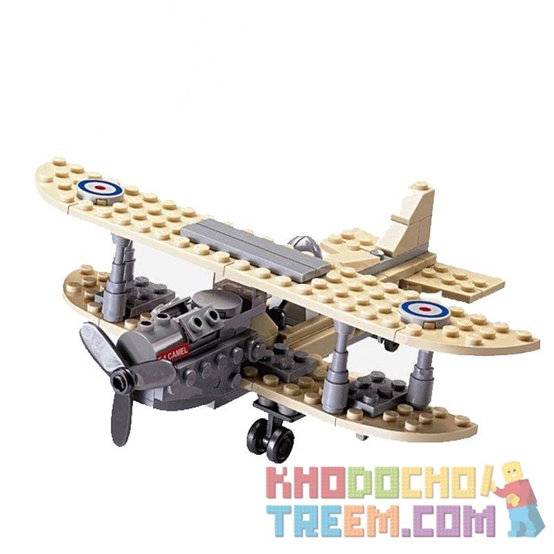 Kazi KY82001 82001 non Lego MÁY BAY CHIẾN ĐẤU bộ đồ chơi xếp lắp ráp ghép mô hình Century Military CENTURY MILITARY SOPWITH F-1 CAMEL Quân Đội Thế Kỷ 126 khối