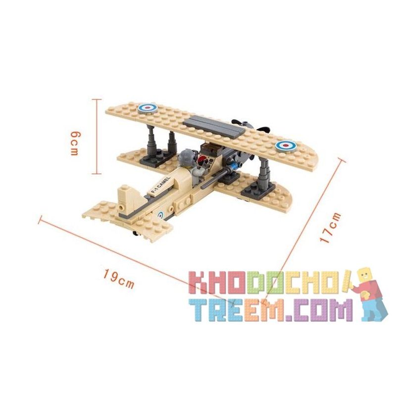 Kazi KY82001 82001 non  MÁY BAY CHIẾN ĐẤU bộ đồ chơi xếp lắp ráp ghép mô hình Century Military CENTURY MILITARY SOPWITH F-1 CAMEL Quân Đội Thế Kỷ 126 khối