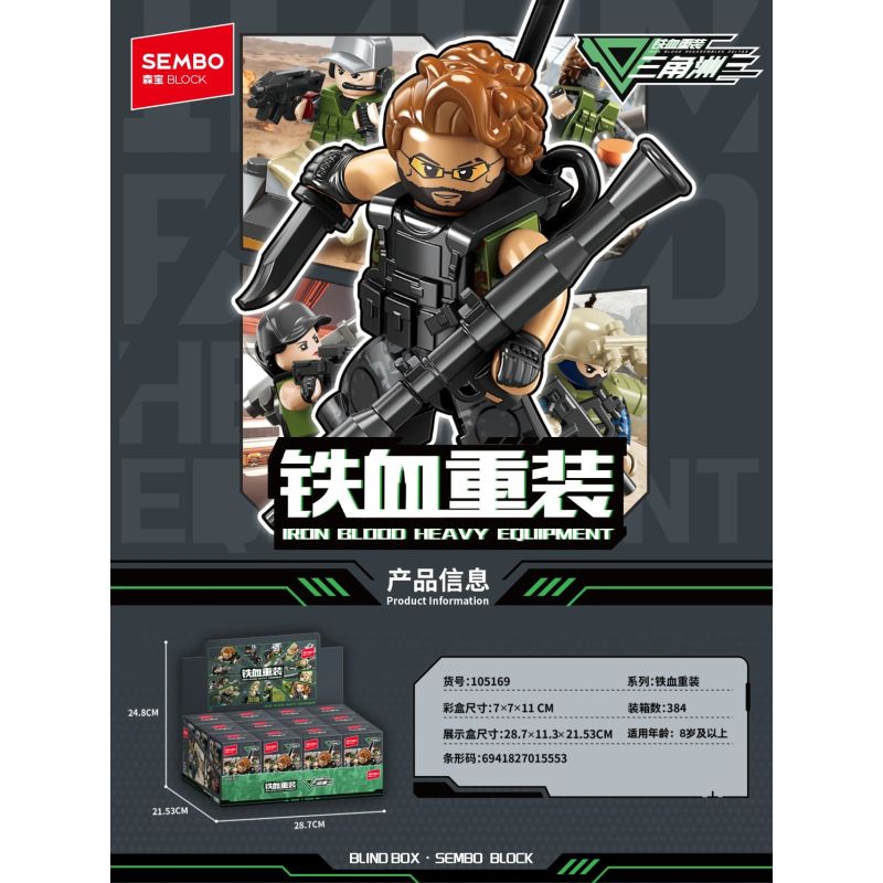 SEMBO 105169 Xếp hình lắp ráp ghép mô hình Hộp mù Delta Minifigure được tải lại lởm chởm