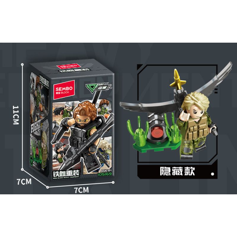 SEMBO 105169 Xếp hình lắp ráp ghép mô hình Hộp mù Delta Minifigure được tải lại lởm chởm