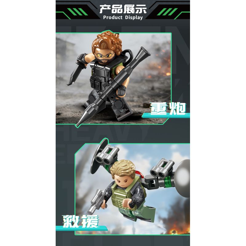 SEMBO 105169 Xếp hình lắp ráp ghép mô hình Hộp mù Delta Minifigure được tải lại lởm chởm