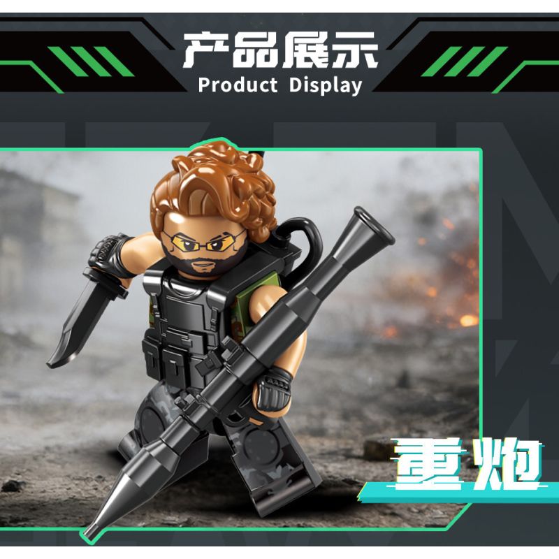 SEMBO 105169 Xếp hình lắp ráp ghép mô hình Hộp mù Delta Minifigure được tải lại lởm chởm