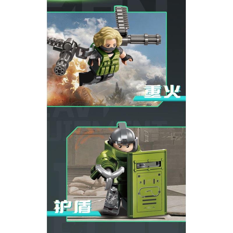 SEMBO 105169 Xếp hình lắp ráp ghép mô hình Hộp mù Delta Minifigure được tải lại lởm chởm