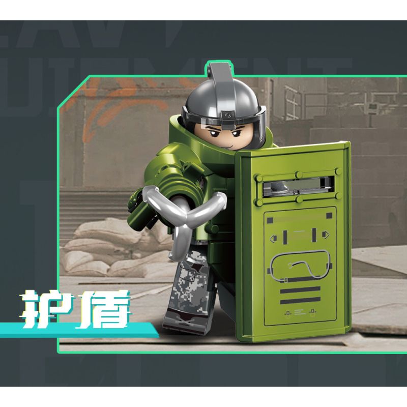 SEMBO 105169 Xếp hình lắp ráp ghép mô hình Hộp mù Delta Minifigure được tải lại lởm chởm