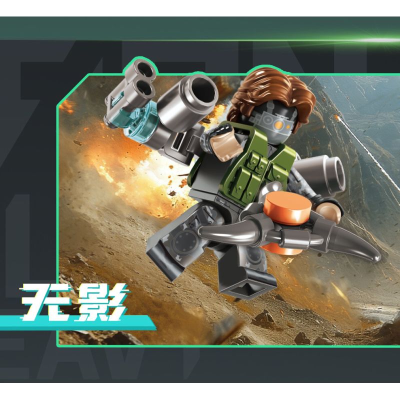 SEMBO 105169 Xếp hình lắp ráp ghép mô hình Hộp mù Delta Minifigure được tải lại lởm chởm