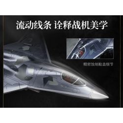 Keeppley 23048 Keeppley 23044 J-50 Xếp hình lắp ráp ghép mô hình Vũ khí quan trọng nhất của một cường quốc: Tiêm kích tàng hình thế hệ thứ sáu J-50 1:51