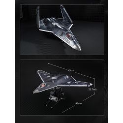 Keeppley 23048 Keeppley 23044 J-50 Xếp hình lắp ráp ghép mô hình Vũ khí quan trọng nhất của một cường quốc: Tiêm kích tàng hình thế hệ thứ sáu J-50 1:51