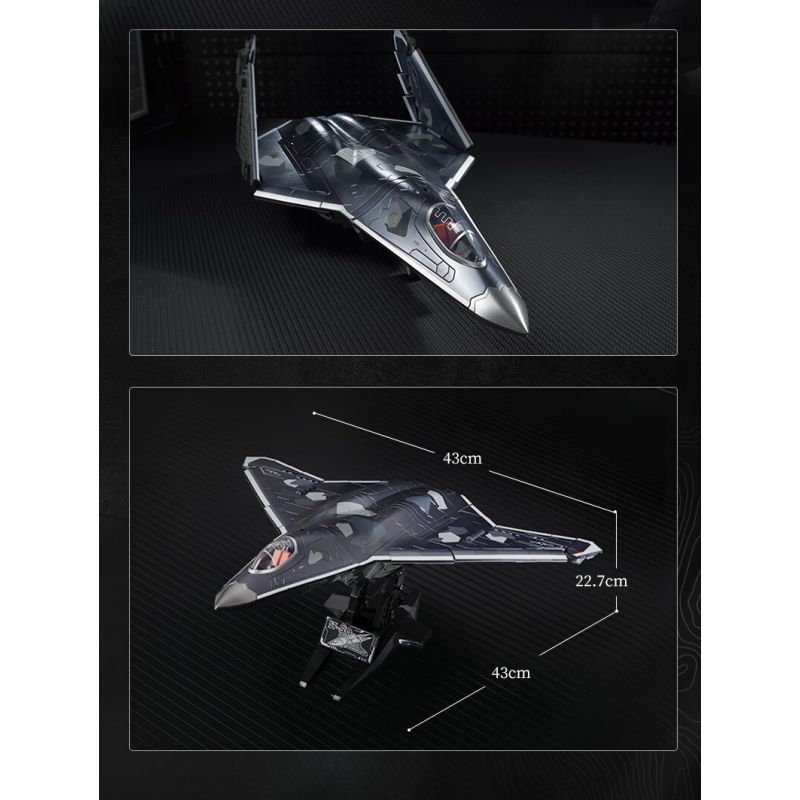 Keeppley 23048 Keeppley 23044 J-50 Xếp hình lắp ráp ghép mô hình Vũ khí quan trọng nhất của một cường quốc: Tiêm kích tàng hình thế hệ thứ sáu J-50 1:51