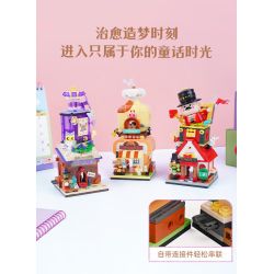 Keeppley K28051 Xếp hình lắp ráp ghép mô hình Khung cảnh đường phố đầy màu sắc Thị trấn cổ tích giả tưởng: Tiệm bánh kỳ lạ