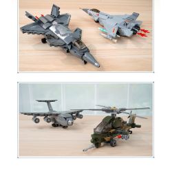 Keeppley 25008 Xếp hình lắp ráp ghép mô hình Thiết bị hạng nặng Hòa bình: Đội hình không quân 4 mẫu J-20 Weilong, J-15 Feisha, Yun-20 Kunpeng, Wuzhi-10 Thunderbolt