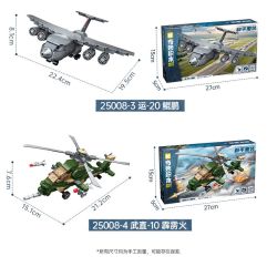 Keeppley 25008 Xếp hình lắp ráp ghép mô hình Thiết bị hạng nặng Hòa bình: Đội hình không quân 4 mẫu J-20 Weilong, J-15 Feisha, Yun-20 Kunpeng, Wuzhi-10 Thunderbolt