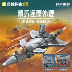 Keeppley 25008 Xếp hình lắp ráp ghép mô hình Thiết bị hạng nặng Hòa bình: Đội hình không quân 4 mẫu J-20 Weilong, J-15 Feisha, Yun-20 Kunpeng, Wuzhi-10 Thunderbolt