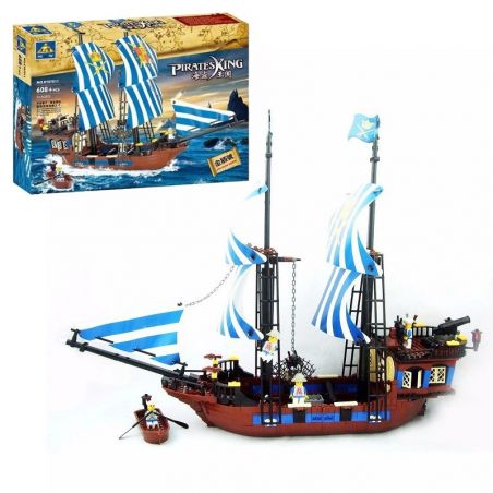 Kazi KY87011 87011 Xếp hình kiểu  PIRATES OF THE CARIBBEAN Armada Flagship Tàu Chiến Chống Hải Tặc 608 khối
